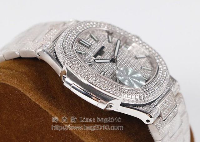 PATEK PHILIPPE手錶 鸚鵡螺滿天星系列 百達翡麗藍寶石玻璃鑲滿鑽男表 百達翡麗高端男士腕表  hds1691